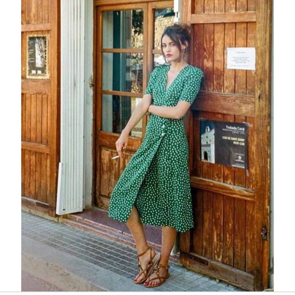 Rouje Gabin Dress in Green Floral